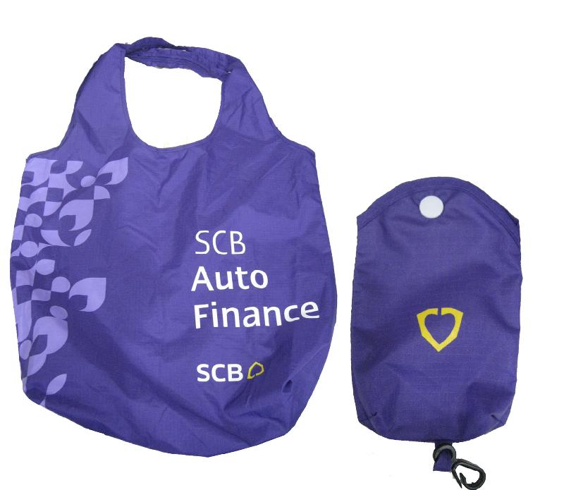 惠州手袋廠專業(yè)加工定制水果圖案折疊購物袋 210滌綸布袋定做加LOGO