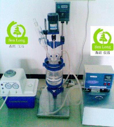 供應(yīng)SL212雙層玻璃反應(yīng)釜配置，北京玻璃反應(yīng)器