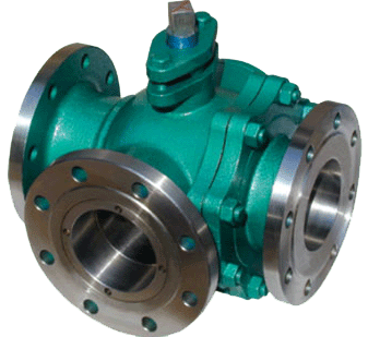 法蘭連接三通球閥圖片