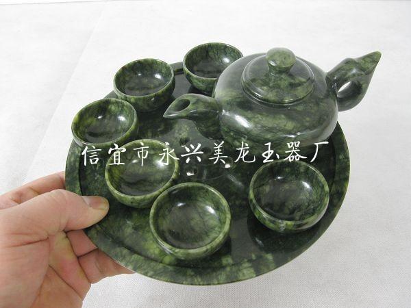 北京风水用品 中秋节礼品 首选南玉玉石茶具 图片