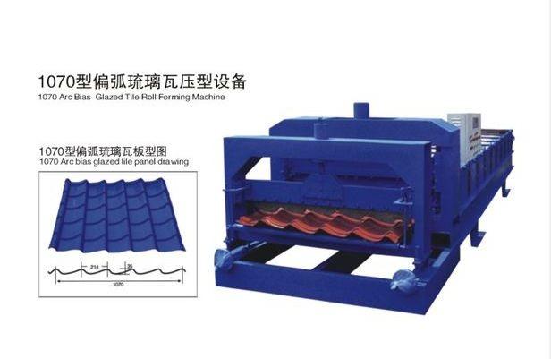 1070型偏弧琉璃瓦压型设备图片