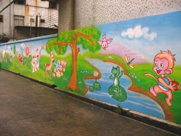 廣西校園壁畫彩繪噴繪圖片