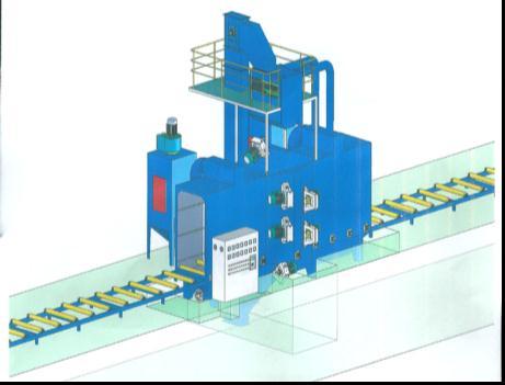 供应钢结构喷砂抛丸清理机大丰抛丸机通过式抛丸清理机