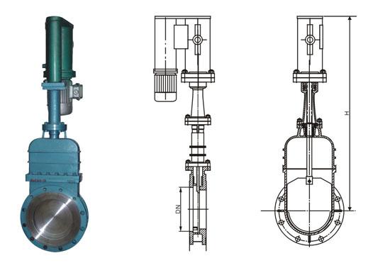 供應電液動耐磨排灰渣閥，電液動耐磨對夾式灰渣閥