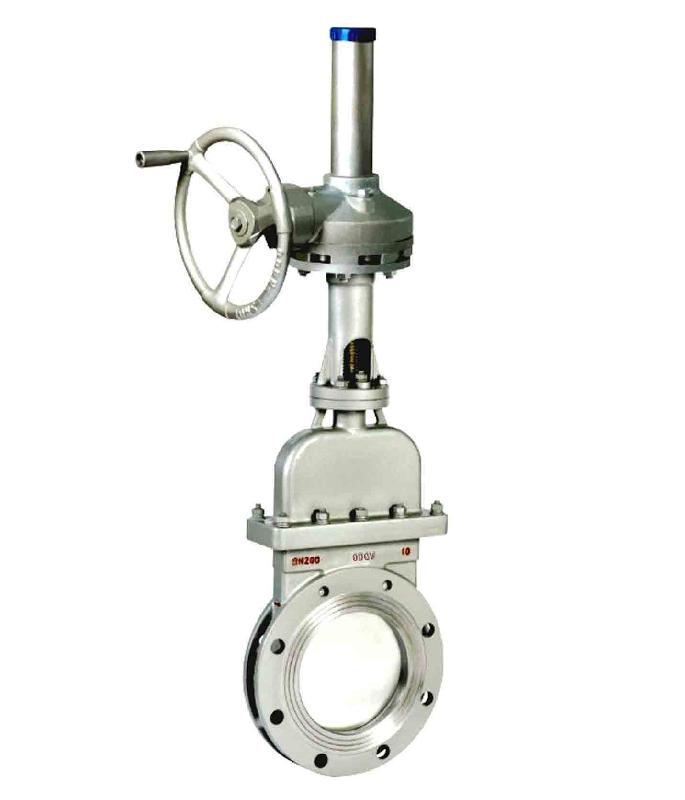 供應(yīng)傘齒輪暗桿刀形閘閥，DMZ573XFHY傘齒輪暗桿式刀形閘閥