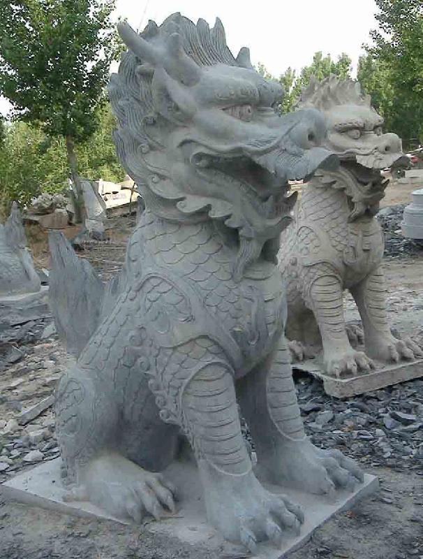供應(yīng)石雕漢白玉麒麟