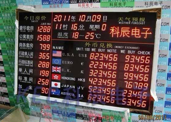 武漢科辰電子——賓館酒店電子房價牌