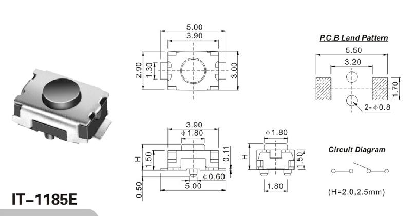 供應(yīng)輕觸開(kāi)關(guān)IT-1185E