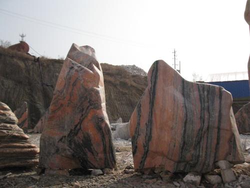 供應(yīng)河南晚霞紅天然奇石收藏品