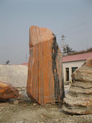 南陽晚霞紅天然奇石風(fēng)景石圖片