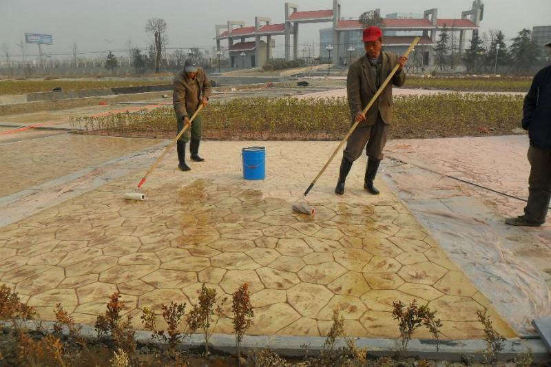 艺术压印路面地坪图片