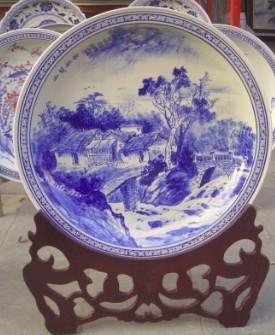 供應定做訂制景德鎮(zhèn)瓷器陶瓷特大件盤子方盤坐盤掛盤獎盤紀念盤觀賞盤