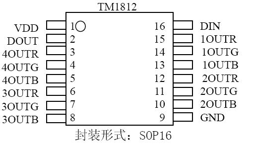 供应TM1812灯条护栏管驱动IC点光源LED灯条护栏管