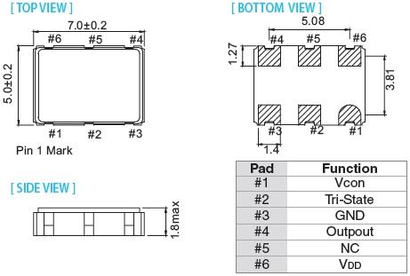 供應壓控晶振VCXO 溫補晶振TCXO