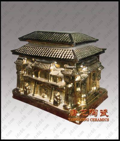 供應(yīng)陶瓷骨灰盒 陶瓷骨灰罐 陶瓷殯葬用品 手繪青花陶瓷骨灰盒