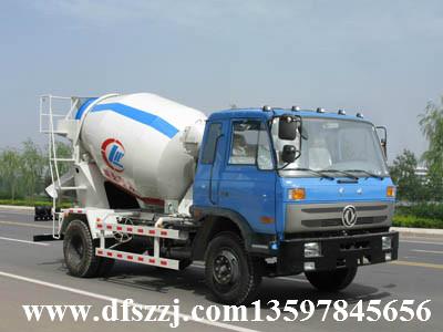 東風(fēng)平頭混凝土攪拌運(yùn)輸車圖片