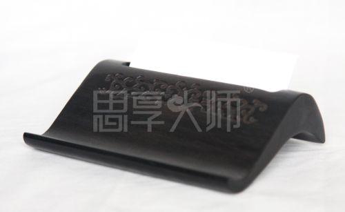 供應新中式紅木辦公禮品擺件唐草名片座