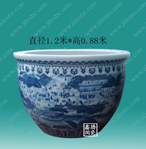 供應(yīng)陶瓷禮品-青花瓷-*陶瓷大缸，鑫騰陶瓷