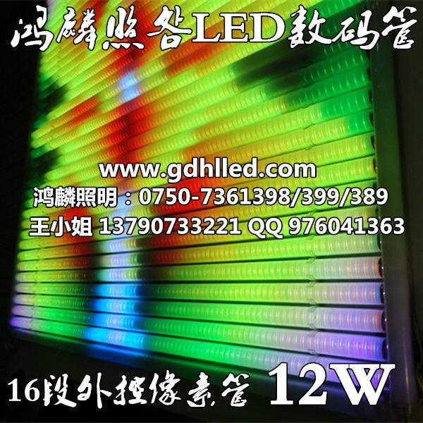 供应16段外控数码管/像素管屏/广东名牌led亮化景观灯具厂商