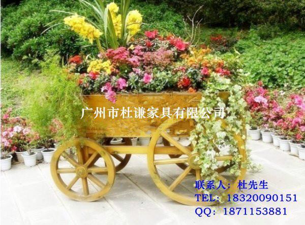 供应园林花车实木花车景观花车