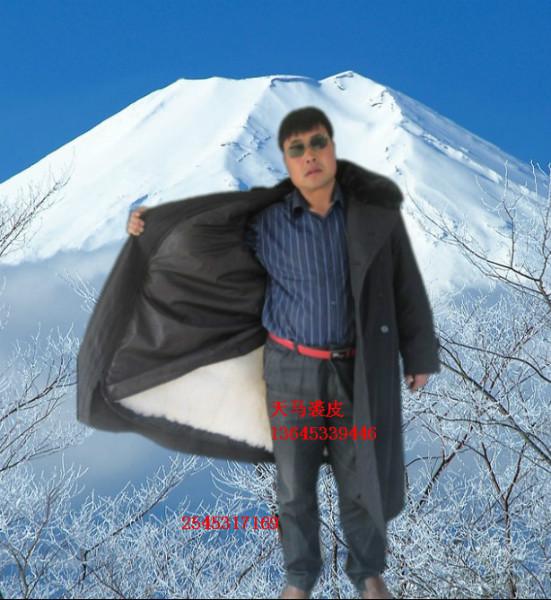 供應(yīng)軍大衣羊皮軍大衣羔羊皮大衣羊皮襖活面皮毛一體真皮皮衣外套