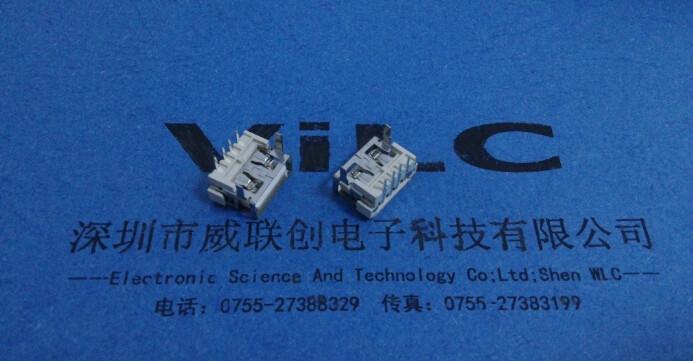 供應(yīng)短體10.0USB膠芯墊高+加高 白色膠芯耐高溫+LCP米黃色