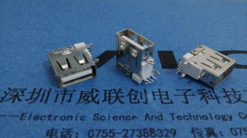供應反向AF-USB-90度側插式+彎腳 直邊4PIN插板 lcp