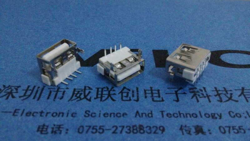 短體10.0USB母座+90度兩腳插板圖片