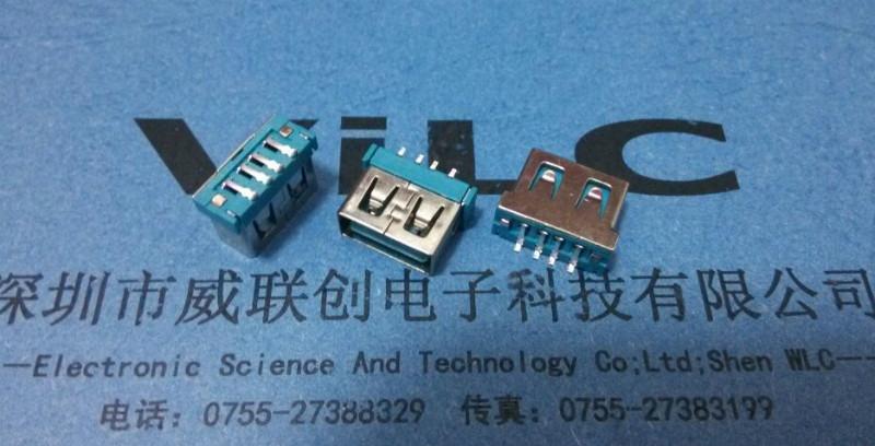供應USB無邊無腳/180度SMT短體鐵片式