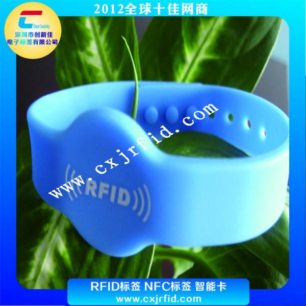 供應(yīng)復(fù)旦F08，高頻硅膠手腕帶 RFID智能手腕帶