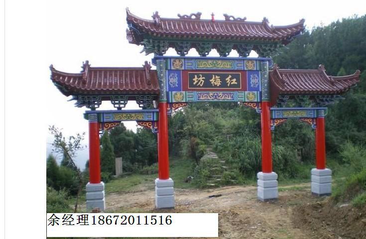 供應(yīng)甘肅古建公司甘肅門(mén)樓牌坊制作