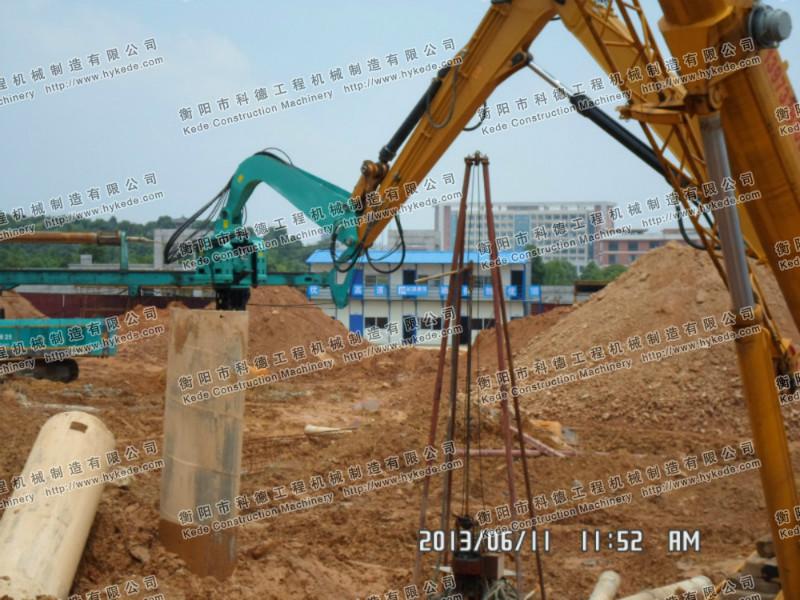 供應挖掘機改打樁臂配振動錘