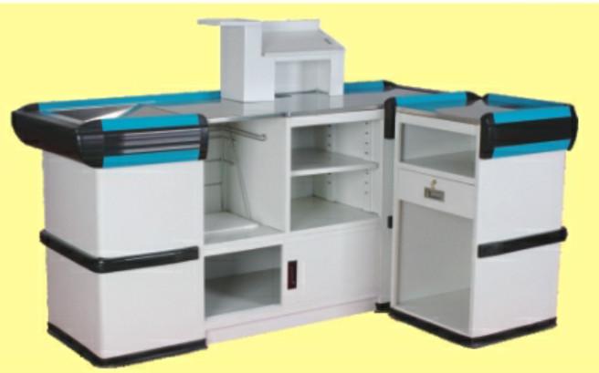 供應蘇州整體雙色收銀臺主副臺連體式