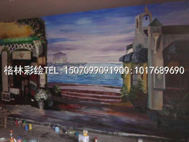 供應(yīng)南昌彩繪21克咖啡廳墻體彩繪壁畫15070990919