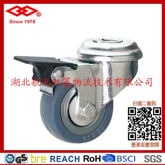 供應灰膠輪，天然橡膠腳輪 湖北雙菱腳輪，儀器輪，灰膠輪