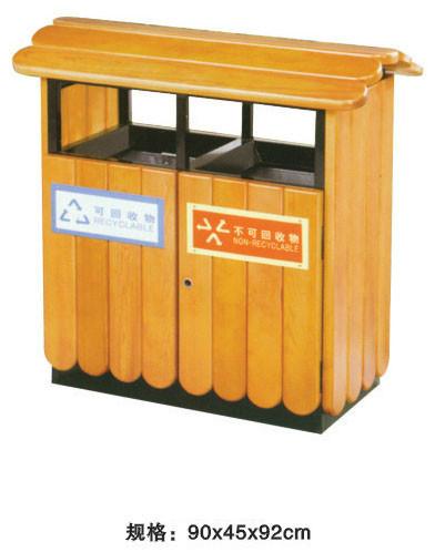 廠價供應優(yōu)質(zhì)鋼木垃圾桶
