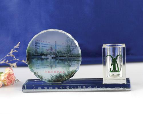 福州校慶紀(jì)念品，福州建校周年水晶紀(jì)念品定做