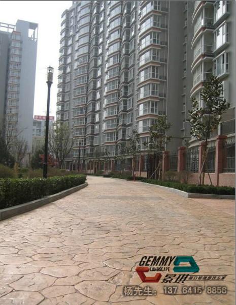 阿克蘇彩色壓膜地坪 彩色壓花地坪 新疆