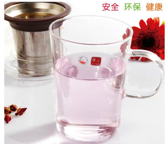 供應(yīng)帶蓋過濾耐熱加厚花茶杯徐州玻璃廠