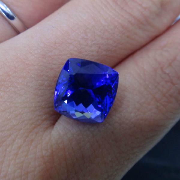 供應(yīng)枕形坦桑石裸石定制戒指坦桑石裸石