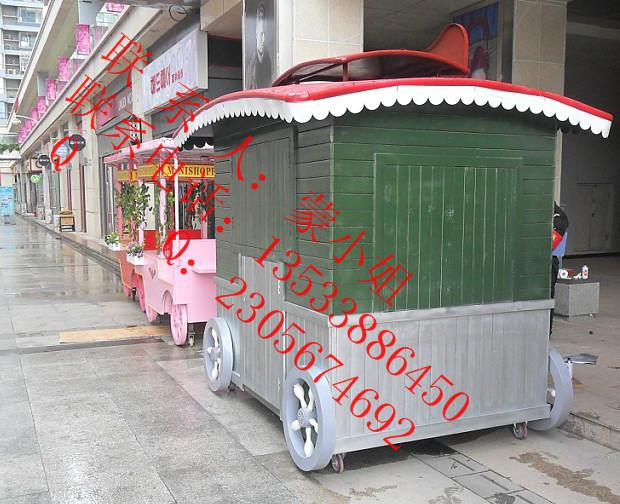 供應實木售貨車 實木售貨亭 售貨車 實木小吃亭