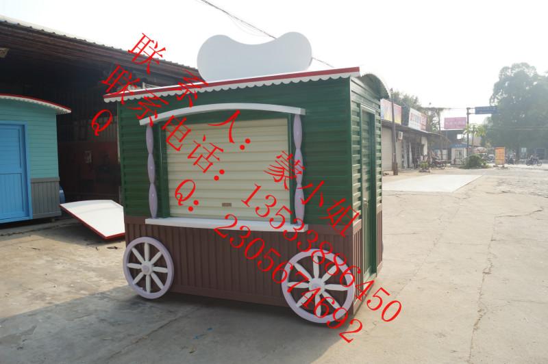 景觀實木售貨車景觀實木售貨亭圖片