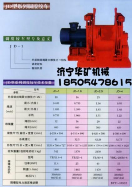 JD-1调度绞车，11.4KW调度绞车,调度绞车,矿用调度绞车