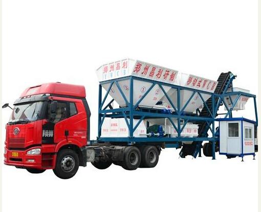 移動(dòng)式混凝土攪拌站圖片