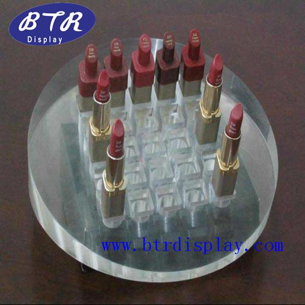 供應(yīng)有機(jī)玻璃口紅展示架 亞克力唇膏展示架 壓克力化妝品展示架
