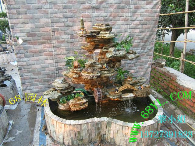 供應天然真石假山魚池千層石假山噴泉 水景水池*球風車擺設家居擺件