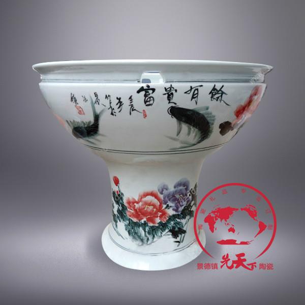 供應(yīng)陶瓷魚缸，陶瓷大魚缸，景德鎮(zhèn)陶瓷魚缸廠家