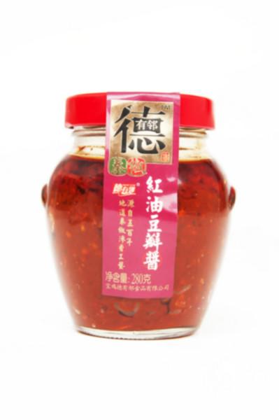 供應(yīng)岐山德有鄰紅油豆瓣醬280g招商