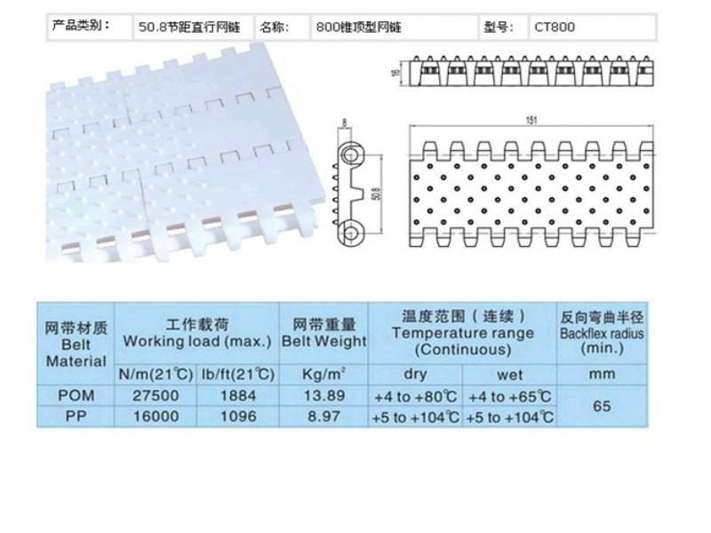 上海市塑料900平板输送网带厂家