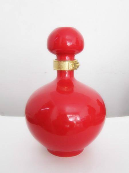供應(yīng)陶瓷酒瓶-紅瓷酒具，中國紅酒瓶